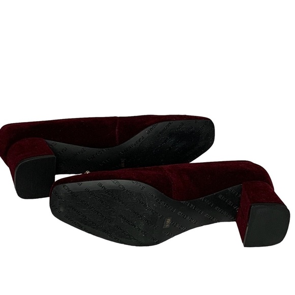 Isaac Mizrahi Live! Embellished Block Heel Pumps‎ in Wine Size 9.5M - Picture 8 of 9